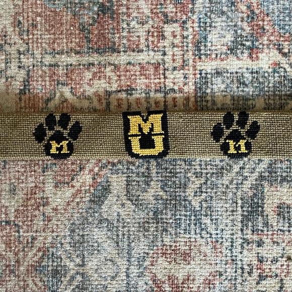 Accessories Vintage Mizzou Needlepoint Belt Size 34 University Of